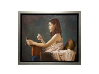 東郷青児 作 油彩画『婦人像』 ｜骨董品買取 緑和堂