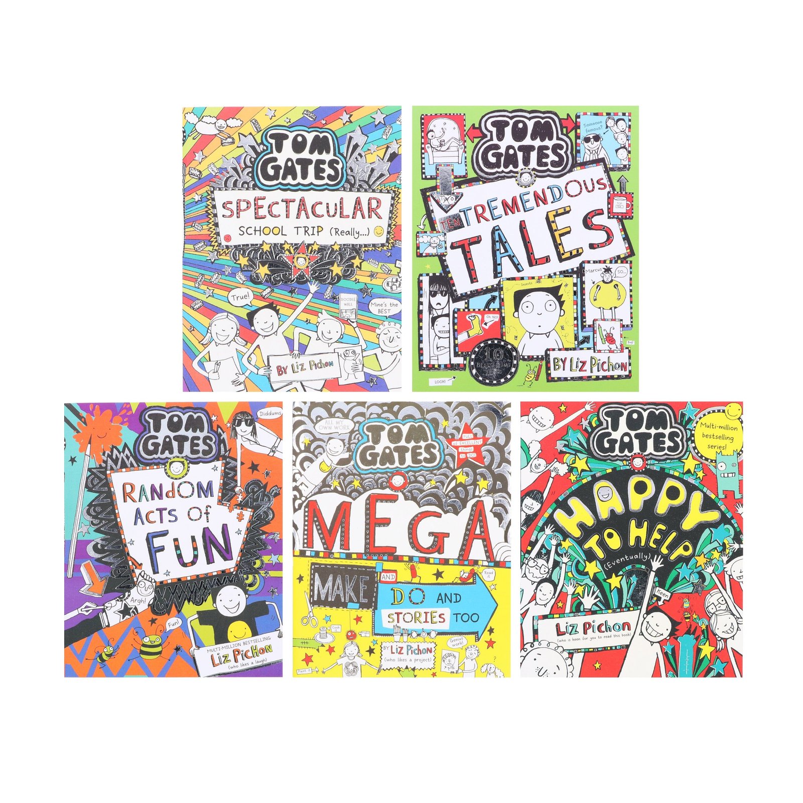 Tom Gates Series By Liz Pichon 5 Books Collection Set (16 to 20