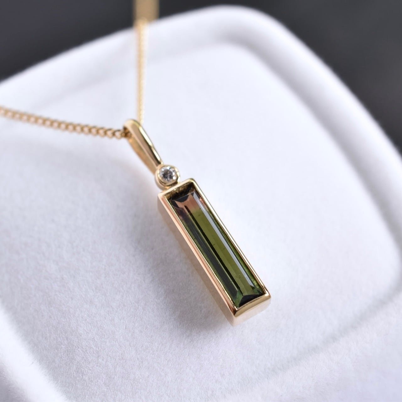 一点限り】K18YG バイカラートルマリン(0.57CT) (グリーン/ピンク