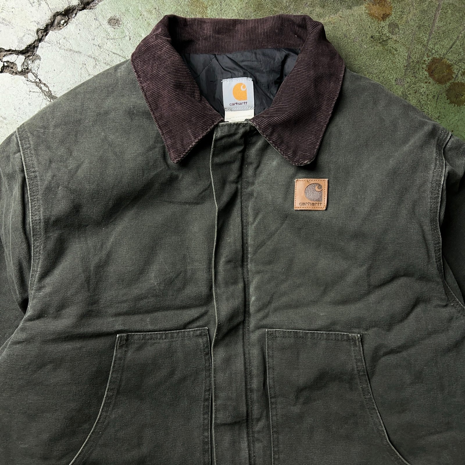 00's Carhartt Traditional Jacket J22 Moss Green MADE IN USA XXL