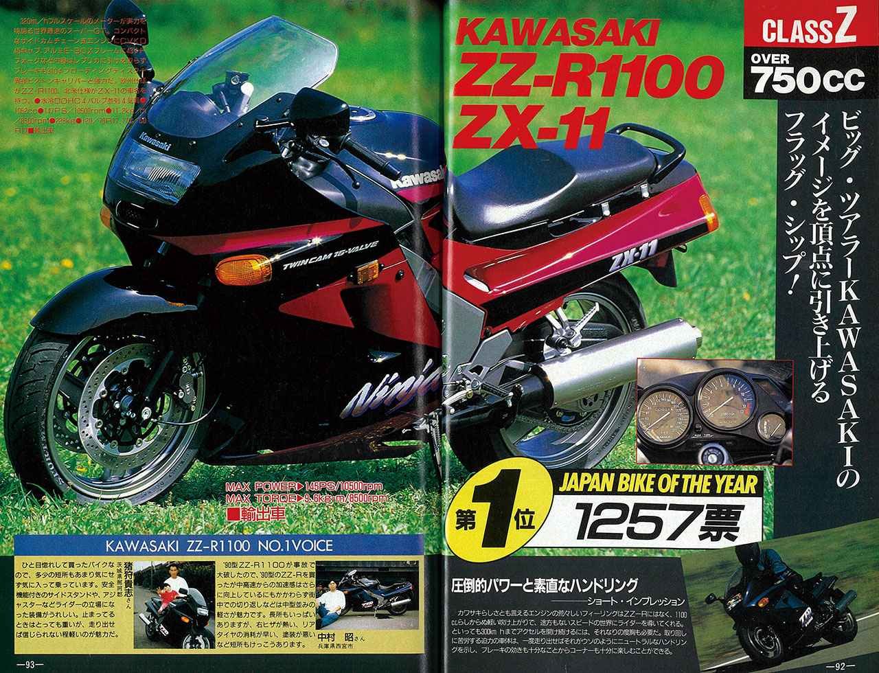 カワサキ「ZZ-R1100」1990年｜怪力・快速・快適の三拍子が揃ったオール