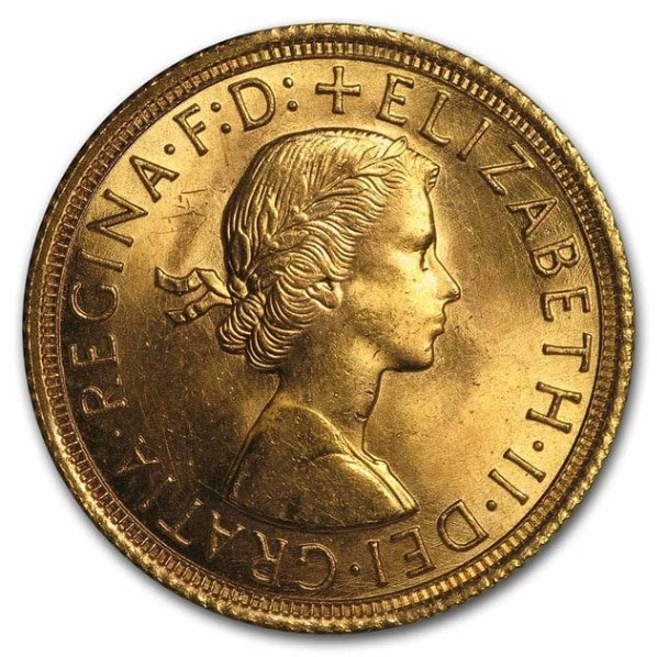 エリザベス2世 ソブリン金貨 ヤング エリザベス イギリス イギリス王立