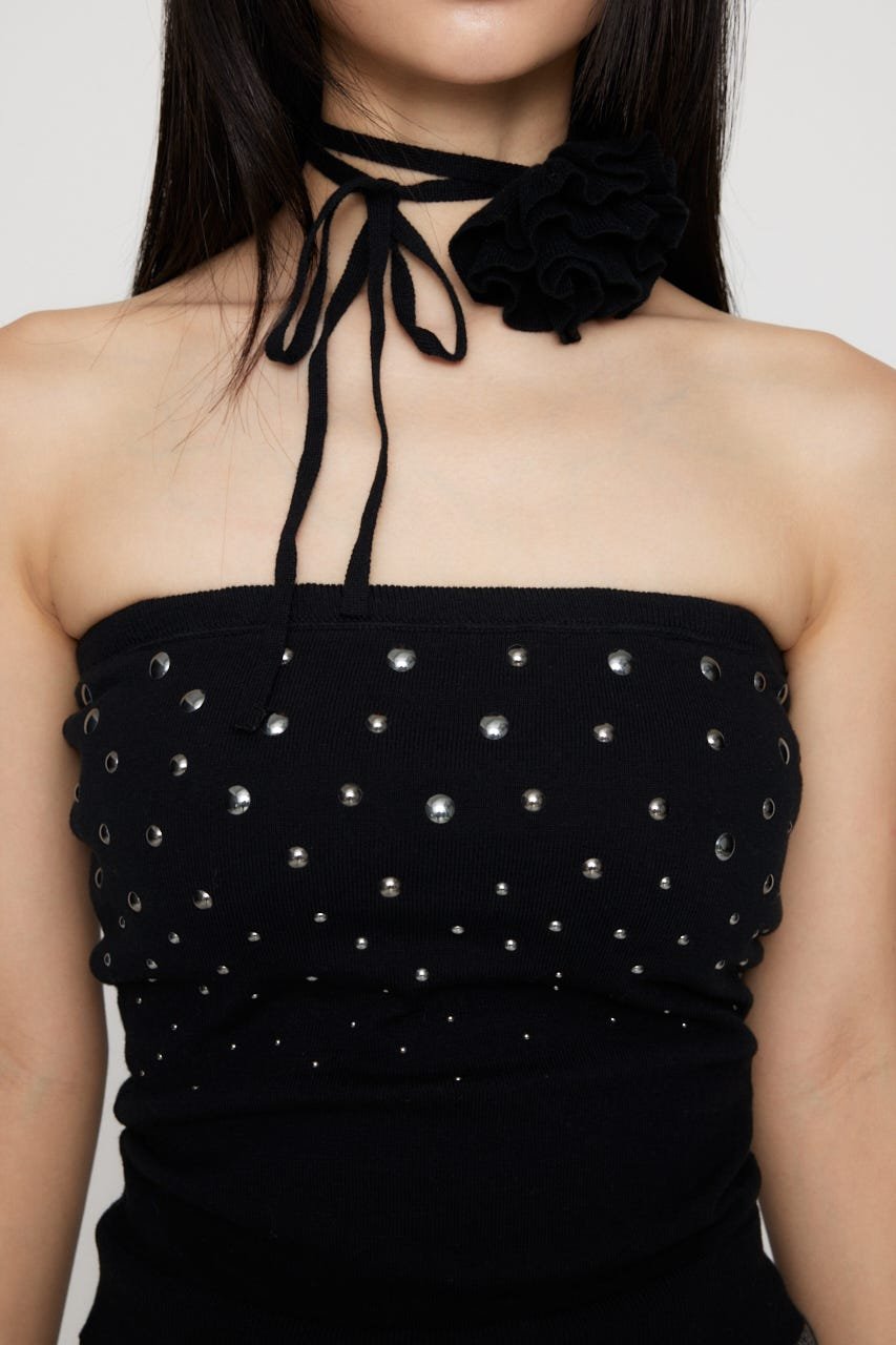 LAGUA GEM | STUDS KNIT ベアトップ (ニット ) |SHEL'TTER WEBSTORE