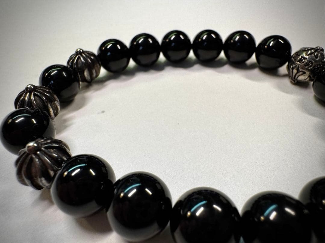 クロムハーツ BEAD ブレスレット 10mmブラック CHROME HEARTS（クロムハーツ） 10mm BEAD 10mmビーズブレス BEAD8