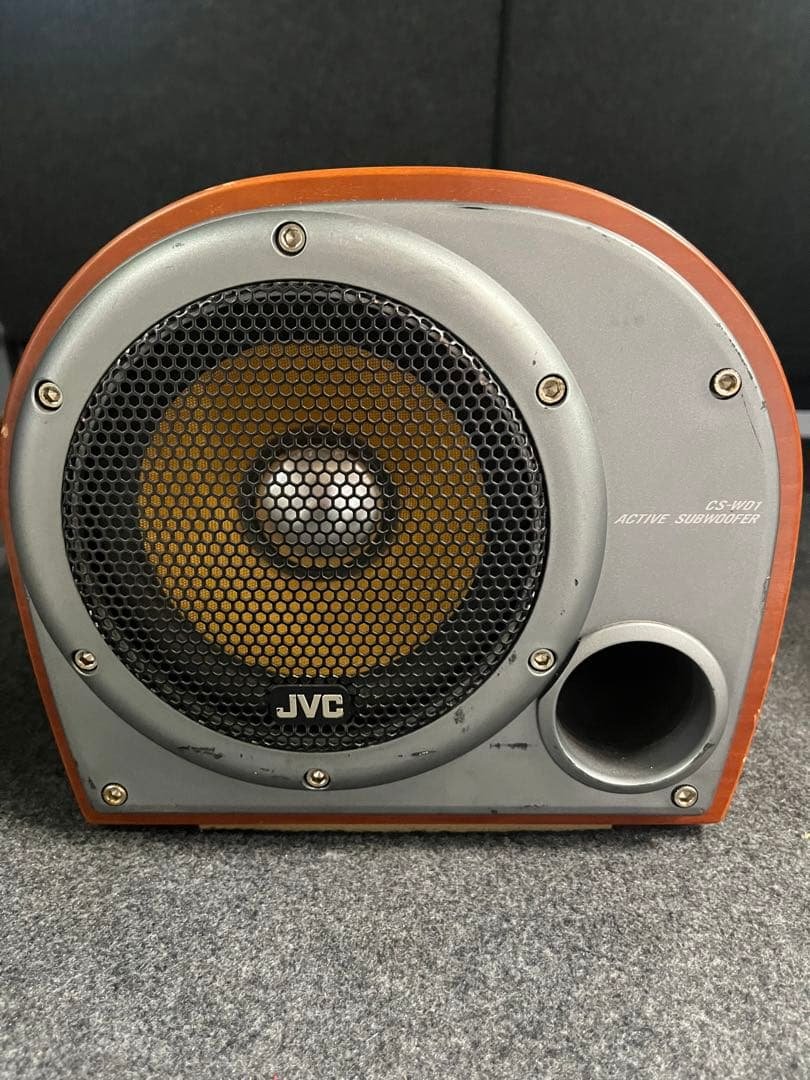 JVC サブウーファー 木製 円筒形　中古