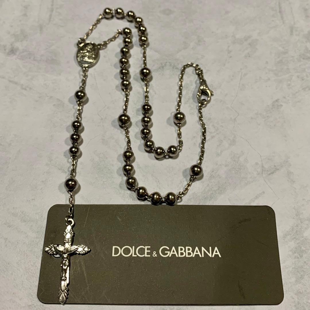 DOLCE&GABBANA 】ドルガバ ロザリオネックレス シルバー - メルカリ